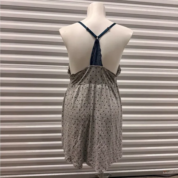 Cacique Gray Sleepwear with Blue Polka Dots - Picture 3 of 4